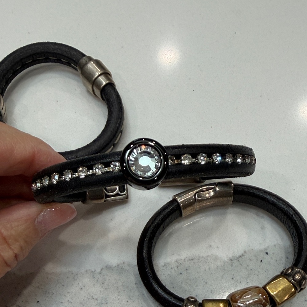 Black And Silver Beaded Bracelets - image 3